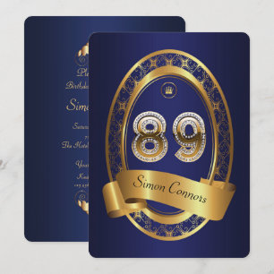 Invitation 89e, femme de fête d'anniversaire homme, couleur é