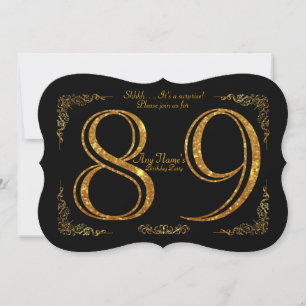 Invitation 89ème, fête d'anniversaire 89ème, grand Gatsby, no