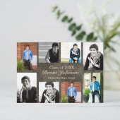 Invitation 8/9 Photos Graduation Faire-part-3x5 Cuir (Debout devant)