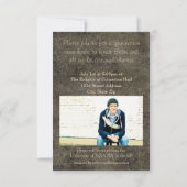 Invitation 8/9 Photos Graduation Faire-part-3x5 Cuir (Dos)