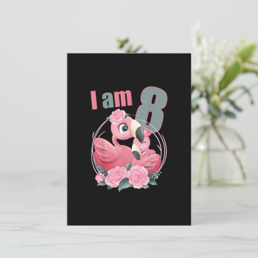 Invitation 8 ans 8 ans tenue d'anniversaire Garçon fille mign (Debout devant)