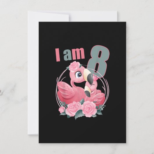 Invitation 8 ans 8 ans tenue d'anniversaire Garçon fille mign (Devant)