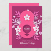 Invitation 8 March - International Women's Day (Devant / Derrière)