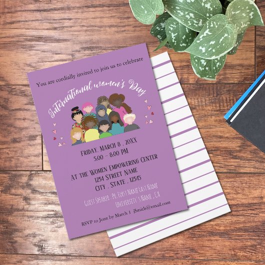 Invitation 8 mars Événement Journée internationale des femmes