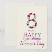 Invitation 8 mars Journée internationale des femmes (Devant / Derrière)