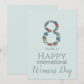 Invitation 8 mars Journée internationale des femmes (Devant / Derrière)