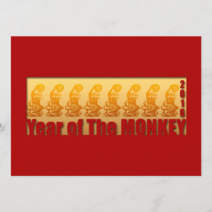 Invitation 8 singes pour l'invitation 2016 chinoise de