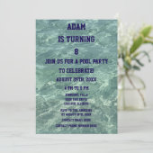Invitation 8e anniversaire Huitième Pool Party Beach Water 20 (Debout devant)