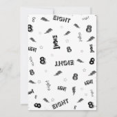 Invitation 8e anniversaire Numéro de fête Modèle de l'invitat (Dos)
