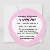 Invitation 8e fête d'anniversaire Modern Pink and Black W689B (Dos)