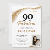 Invitation 90 and Fabulous Gold 90th Birthday (Devant)