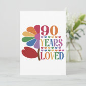 Invitation 90 ans - 90 ans aimés (Debout devant)