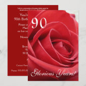 Invitation 90 ans de gloire!-Fête d'anniversaire (Devant / Derrière)