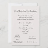 Invitation 90 célébrations d'anniversaire de (Dos)