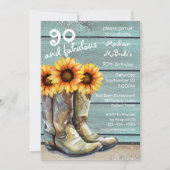 Invitation 90 Et Fabuleux Pays Rustique Tournesol Occidental (Devant)