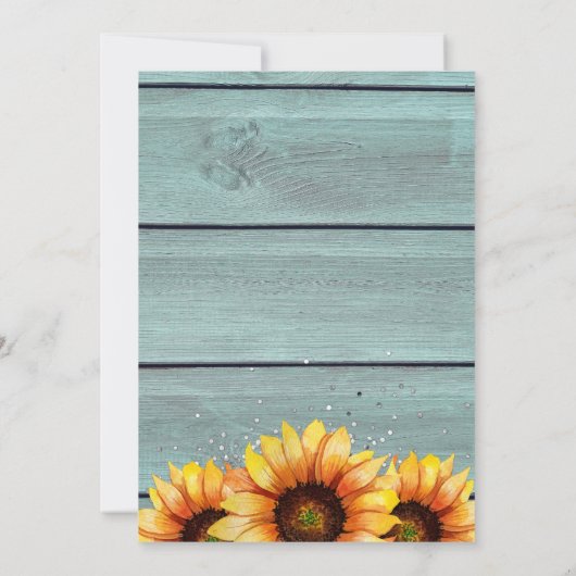 Invitation 90 Et Fabuleux Pays Rustique Tournesol Occidental (Dos)