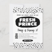 Invitation 90 Hip hop Anniversaire, Fresh Prince Rap Party (Devant)