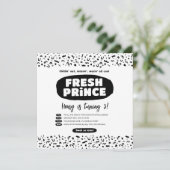 Invitation 90 Hip hop Anniversaire, Fresh Prince Rap Party (Debout devant)