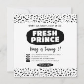 Invitation 90 Hip hop Anniversaire, Fresh Prince Rap Party (Devant)