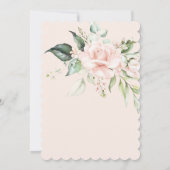 Invitation 90e anniversaire aquarelle rose florale élégant (Dos)