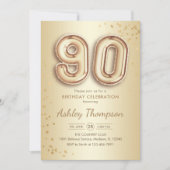 Invitation 90e anniversaire - Ballons d'or (Devant)