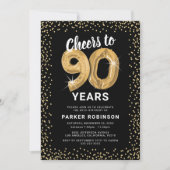 Invitation 90e anniversaire Black Gold (Devant)