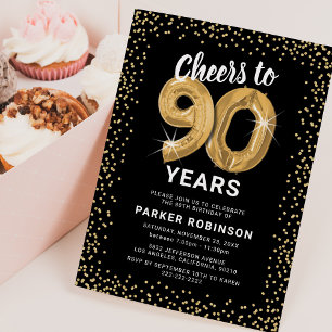 Invitation 90e anniversaire Black Gold