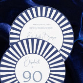 Invitation 90E Anniversaire Bleu Blanc Bleu Bleu Bleu Bleu Bl