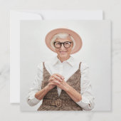 Invitation 90e anniversaire Blue Hydrangeas Floral Aquarelle (Dos)