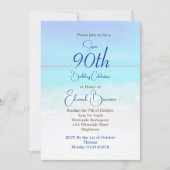 Invitation 90e anniversaire Blue Ocean Destination Sea Annive (Devant)