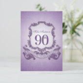 Invitation 90e anniversaire Cadre Vintage -2- (Debout devant)