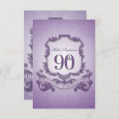 Invitation 90e anniversaire Cadre Vintage -2- (Devant / Derrière)