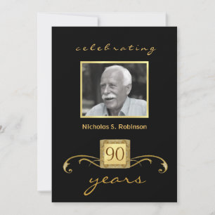 Invitation 90e anniversaire de la fête de l'or noir - avec ph