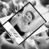 Invitation 90e anniversaire Elégant Monogramme photo Annivers