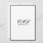 Invitation 90e anniversaire Elégant photo unique Anniversaire (Dos)