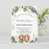 Invitation 90e anniversaire eucalyptus parties scintillant ve (Debout devant)