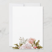 Invitation 90e anniversaire Feminine Floral Décembre hiver (Dos)