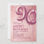 Invitation 90e anniversaire Femme Rose Gold (Devant)