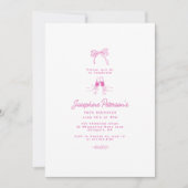 Invitation 90e Anniversaire Fête Rose Whimsical Dainty Doodle (Devant)