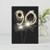 Invitation 90e anniversaire fête Sparkler (Debout devant)