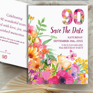 Invitation 90e anniversaire Fleurie Enregistrez la