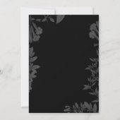 Invitation 90e anniversaire Floral Black Gold Botanical Custo (Dos)