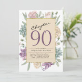 Invitation 90e anniversaire Floral Surprise Party (Debout devant)