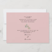 Invitation 90e anniversaire Foliage élégant Pink Glam (Dos)