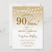 Invitation 90e anniversaire - Gold White (Devant)