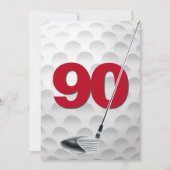 Invitation 90e anniversaire Golf Theme Party (Devant)