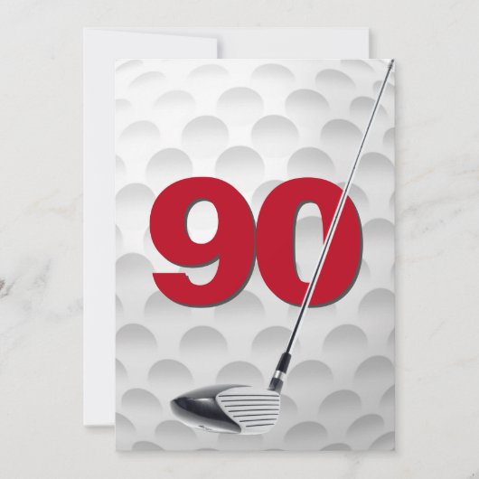 Invitation 90e anniversaire Golf Theme Party (Devant)