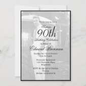 Invitation 90e anniversaire Homme élégant Photo Monogramme An (Devant)