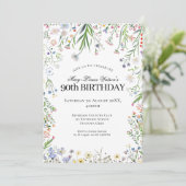 Invitation 90e anniversaire Jardin Fleur sauvage (Debout devant)