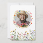 Invitation 90e anniversaire Jardin Floral Wild Meadow Photo (Dos)